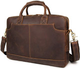 Augus Leather Men Laptop Shoulder Handbag for Travel Reviews