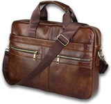 Brainstorm Genuine Leather Laptop Briefcase Messenger Bag for Men Reviews