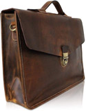 Corno d´Oro Leather Laptop Briefcase Satchel Bag for Men Women Reviews