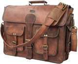 Dhk Vintage Handmade Leather Briefcase Travel Computer Satchel bag For Men Reviews