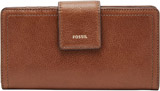 Fossil Women's Logan RFID-Blocking Leather Tab Clutch Wallet Reviews