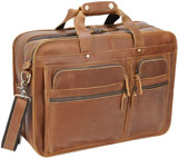 Texbo Men's Cowhide Leather Large Laptop Briefcase Messenger Bag  Reviews