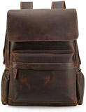 Tiding Vintage Leather Large Capacity Travel Laptop Backpack for Men's Reviews