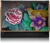 Anuschka Hand Painted RFID Blocking Small Flap French Wallet