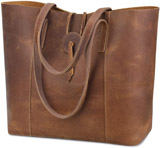 S-zone Vintage Genuine Leather Large Shoulder Purse