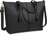 NEWHEY Women Waterproof Lightweight Leather Laptop Handbag Shoulderbag