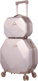 kensie 3D Shiny Polycarbonate Gemstone Spinner Hardside Luggage and Tote