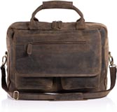 Komalc Buffalo Leather Briefcase Laptop Messenger Bag