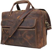 Augus Leather Briefcase Travel Laptop Bags