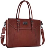 Mosiso Brown Women Laptop Computer Bag