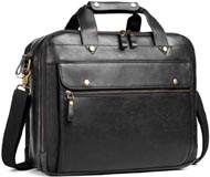 Bosidu Leather Briefcase Large Waterproof
