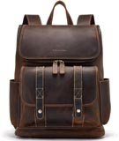 Bostanten Leather Laptop Backpack For College