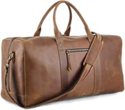 Merkit Cowhide Carry-on Travel Duffle Bag