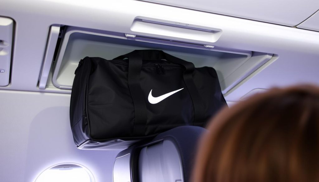 Nike Brasilia Training Duffel Bag being used as a carry-on Nike Brasilia Training Duffel Bag being used as a carry-on