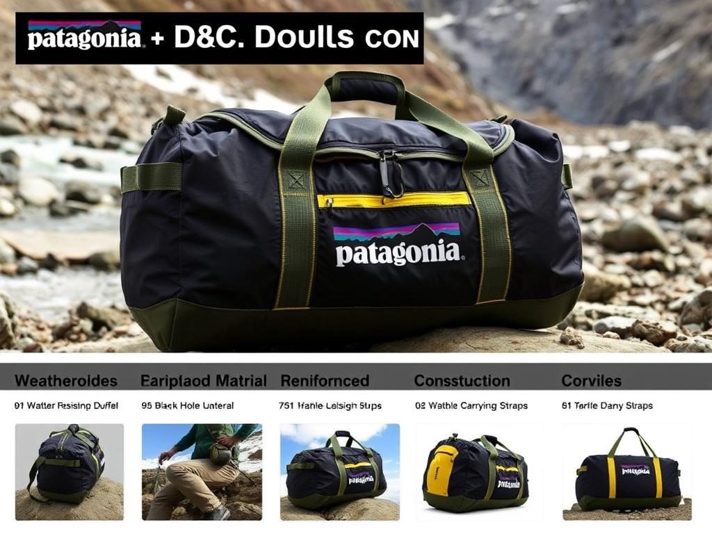 Patagonia Black Hole Duffel 70L shown in rugged outdoor setting demonstrating weather resistance Patagonia Black Hole Duffel 70L shown in rugged outdoor setting demonstrating weather resistance