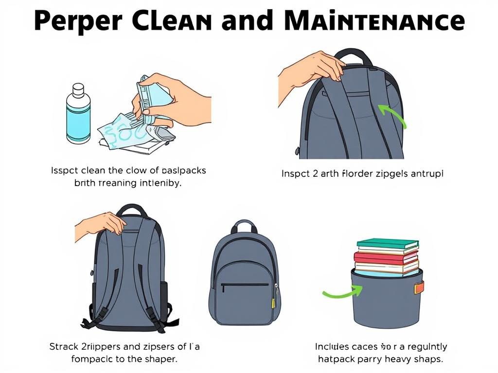 Proper cleaning and maintenance of a backpack for heavy books Proper cleaning and maintenance of a backpack for heavy books