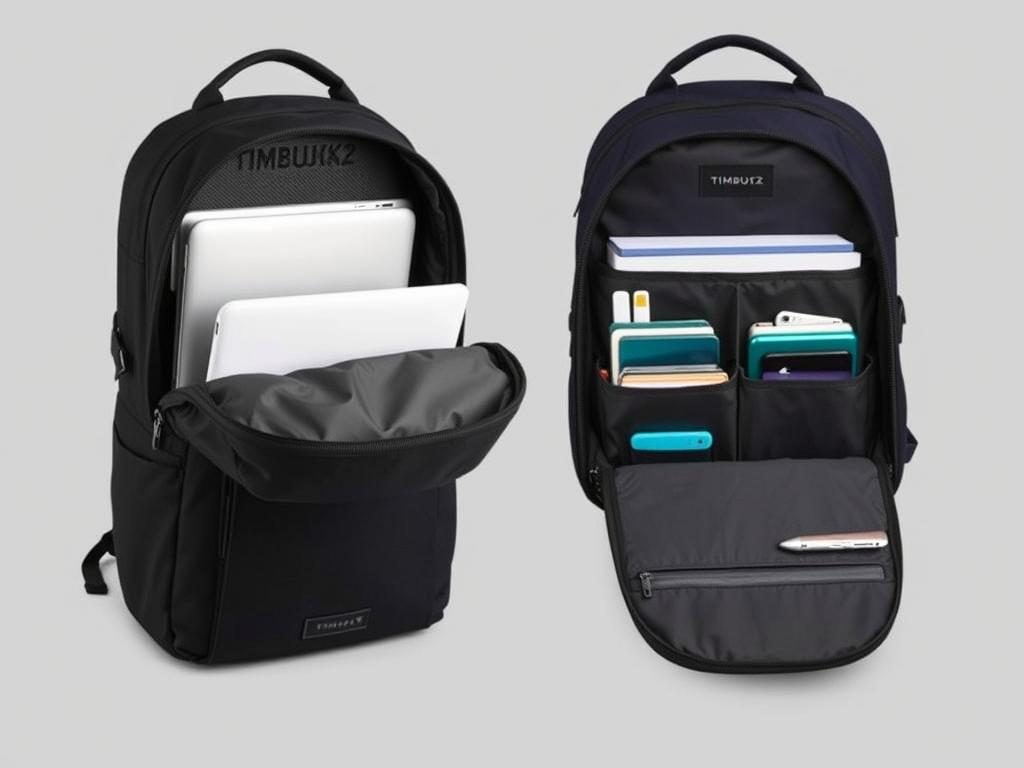 Timbuk2 Authority backpack showing professional design and organization features Timbuk2 Authority backpack showing professional design and organization features