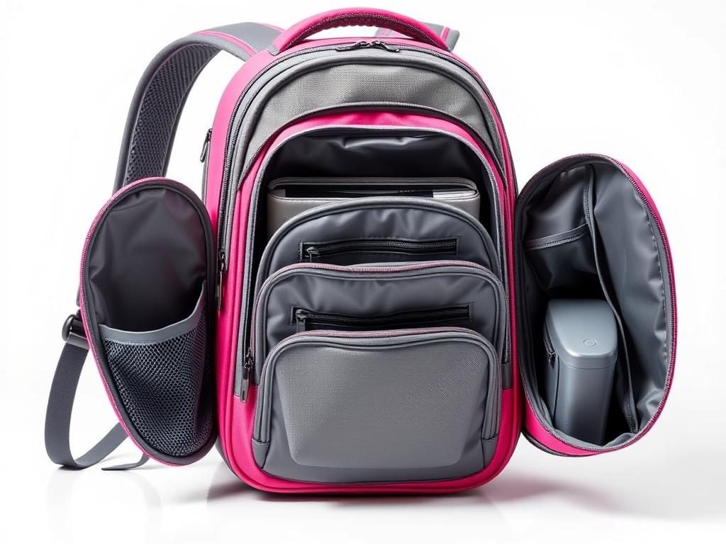 Athletico Pickleball Backpack Pro in pink and gray colorway