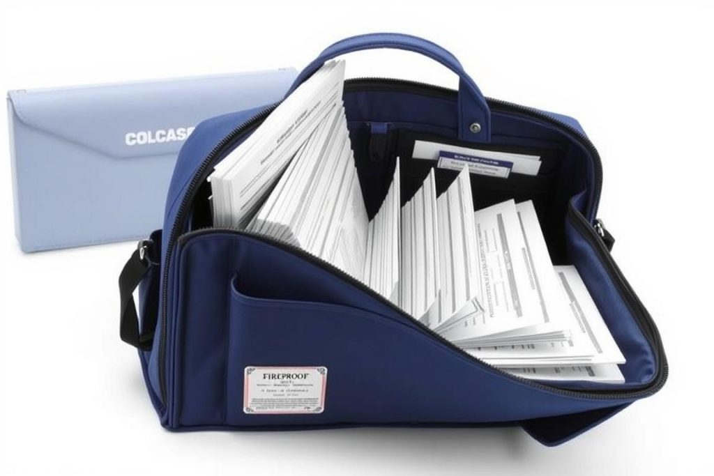 COLCASE Fireproof Document Organizer with accordion-style compartments