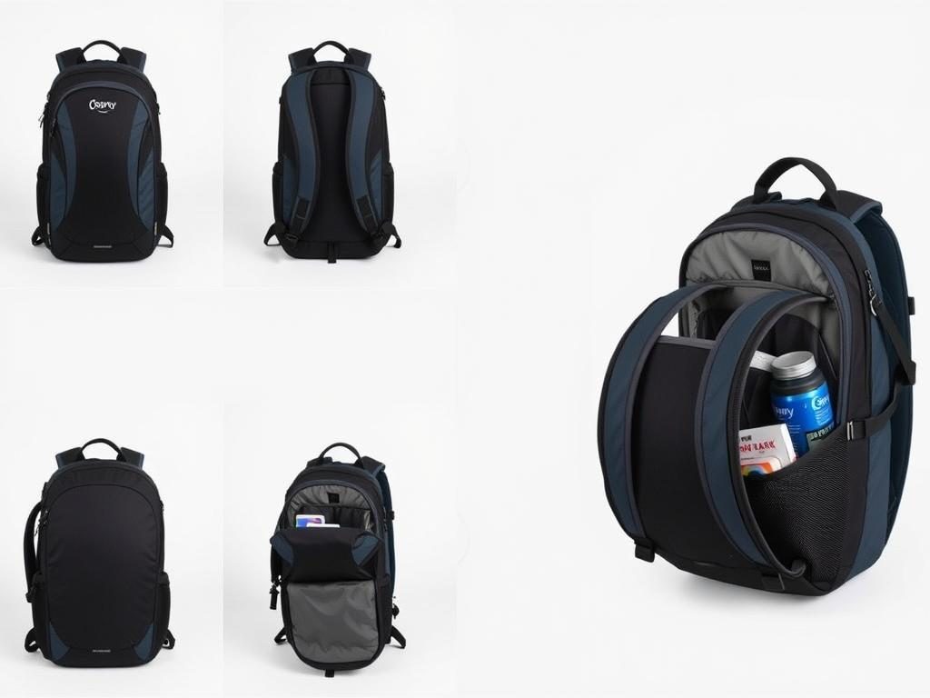 Osprey Daylite Plus Backpack shown from multiple angles highlighting its features for theme park use Osprey Daylite Plus Backpack shown from multiple angles highlighting its features for theme park use
