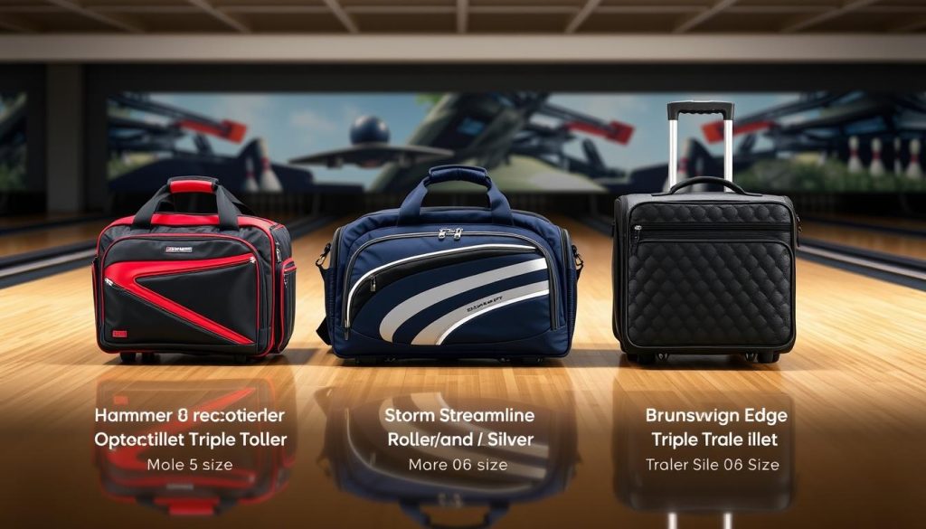 Side-by-side comparison of all three recommended 3 ball bowling bags Side-by-side comparison of all three recommended 3 ball bowling bags