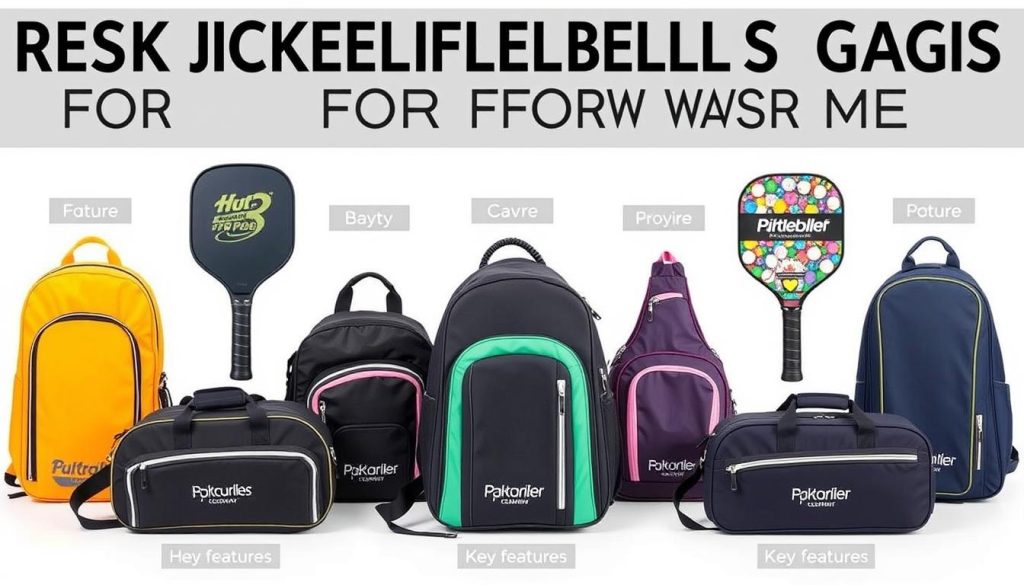 Visual comparison of all seven recommended pickleball bags for women